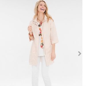 NWT Chico's Eyelet Linen Jacket